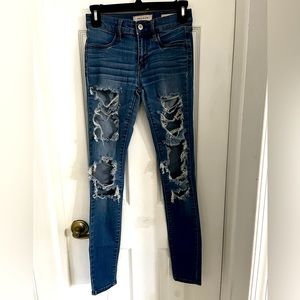 PAC SUN LA distressed ripped jeggings jeans